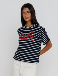 Soleil Tee, Navy Stripe