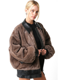 Carrie Oversized Jacket, Brown