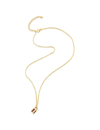 Mini Lock Necklace, Gold