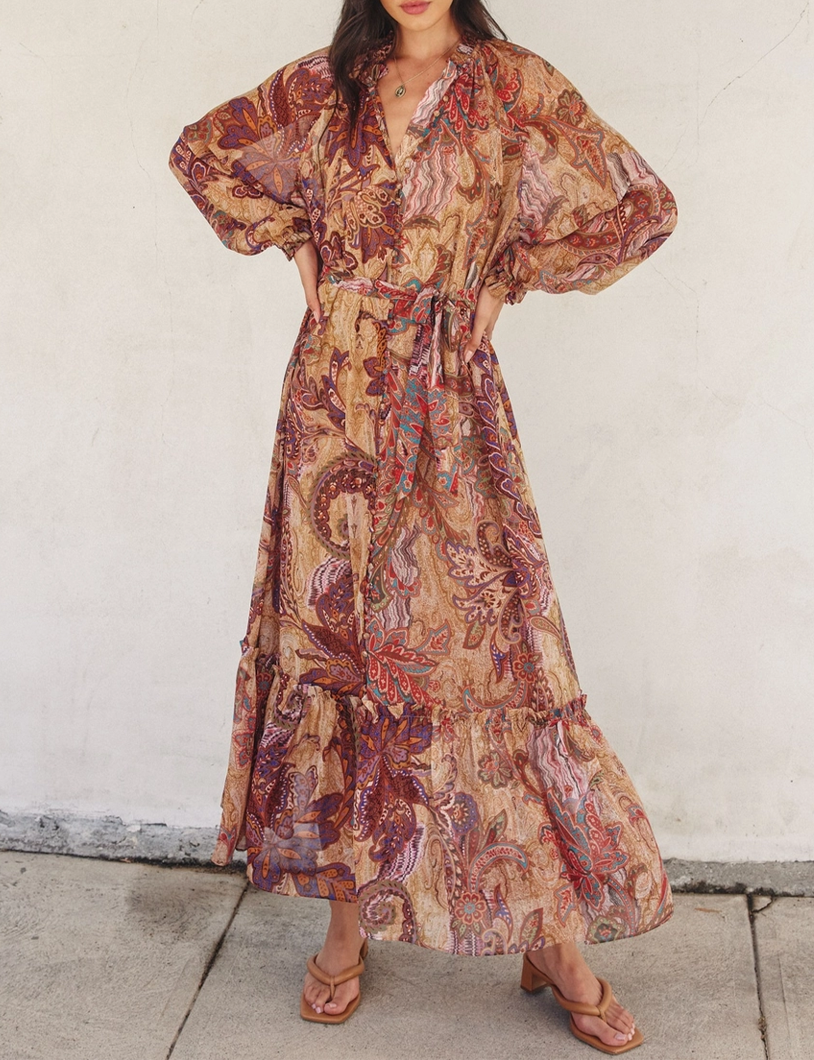 Wishing Well Maxi Dress, Royal Aster
