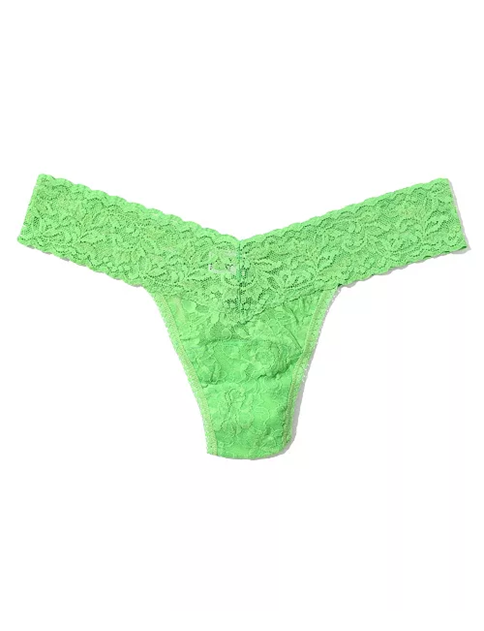 Signature Lace Original Rise Thong, Lucky Me Green