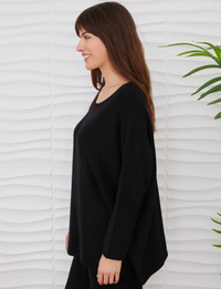 Italian Oversized Sweater, Black