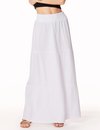 Tiered Maxi Skirt, White