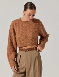 Jorah Cropped Sweater, Camel