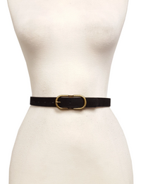 Oval Buckle Belt, Black