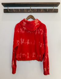 Nike Cinched Waist Hoodie, Red Tie Dye