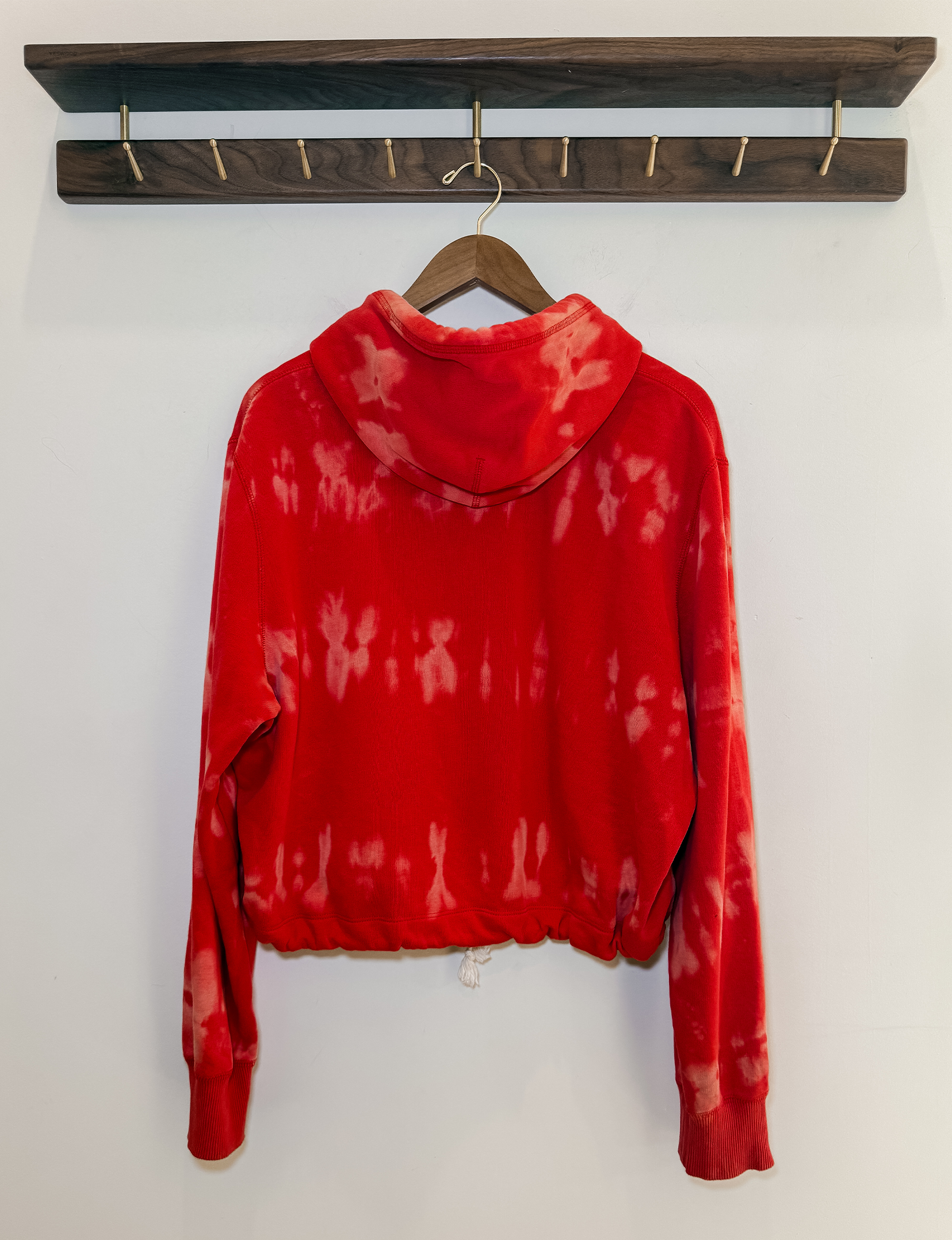 Nike Cinched Waist Hoodie, Red Tie Dye