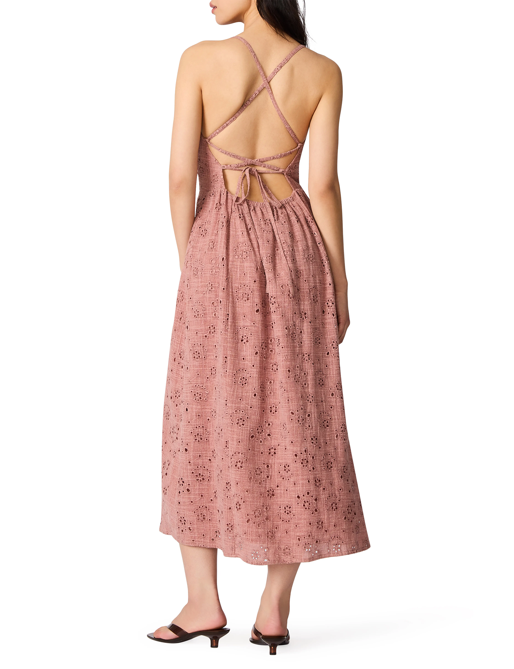 Riyan Dress, Burnt Coral