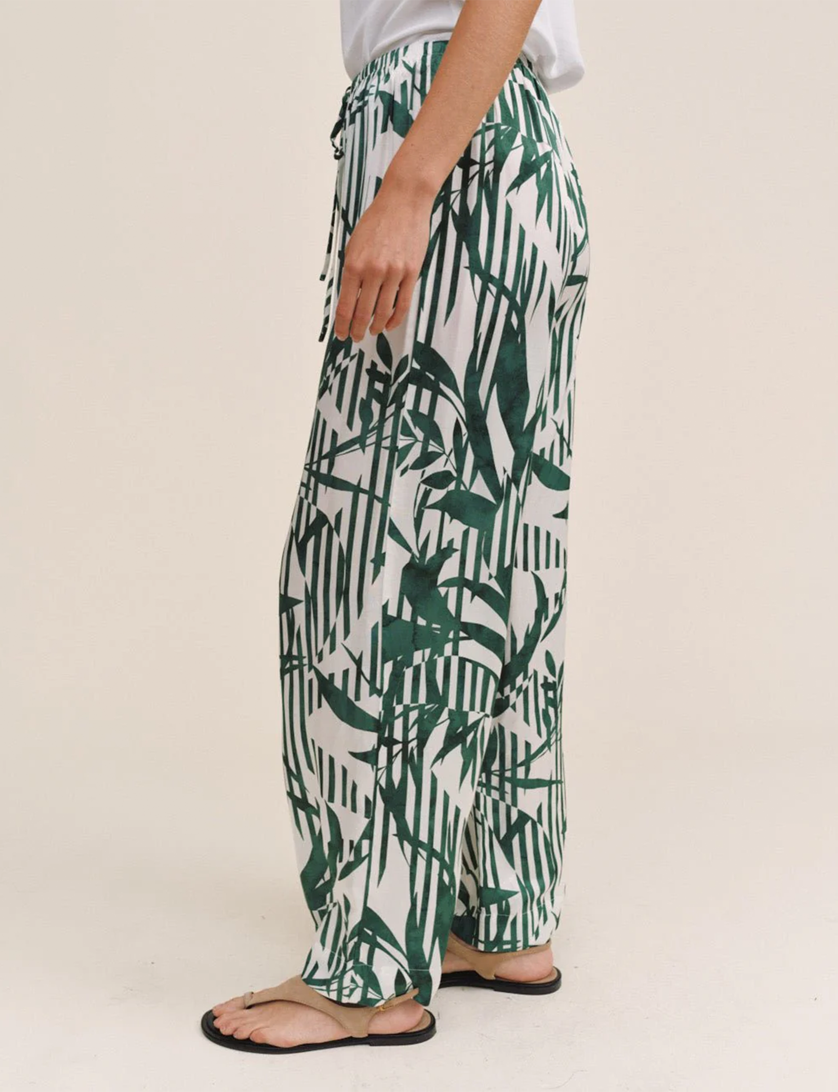 Wide Leg Pant, Palm Paradise