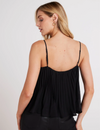 Sunburst Pleated Camisole, Black