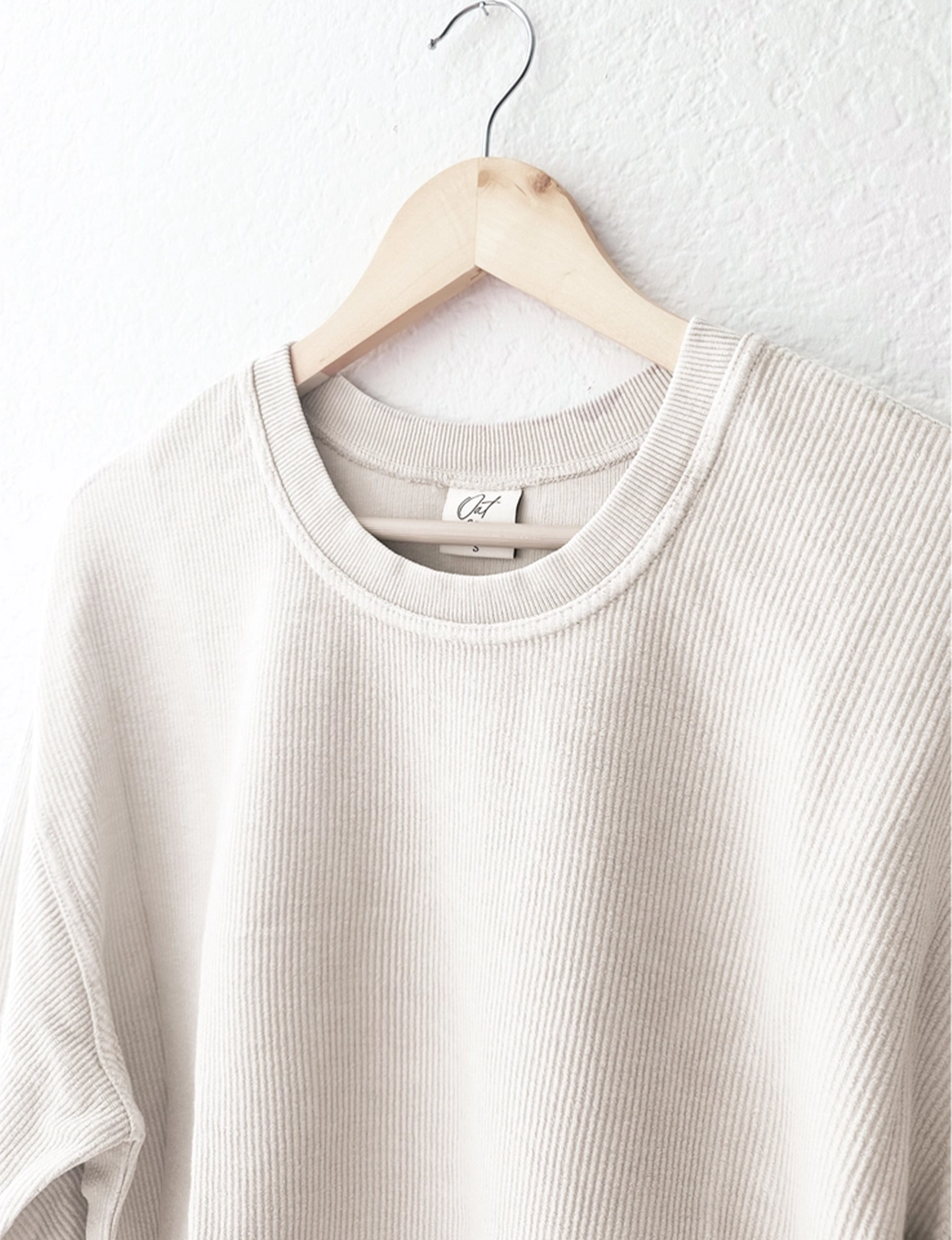 Vintage Cropped Thermal, Dusty Vanilla