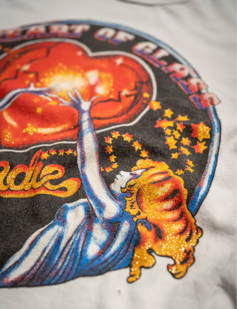 Heart of Glass Cropped Tee, Vintage White