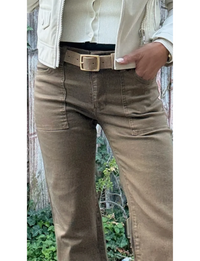 Romi Flare Pant, Washed Brown