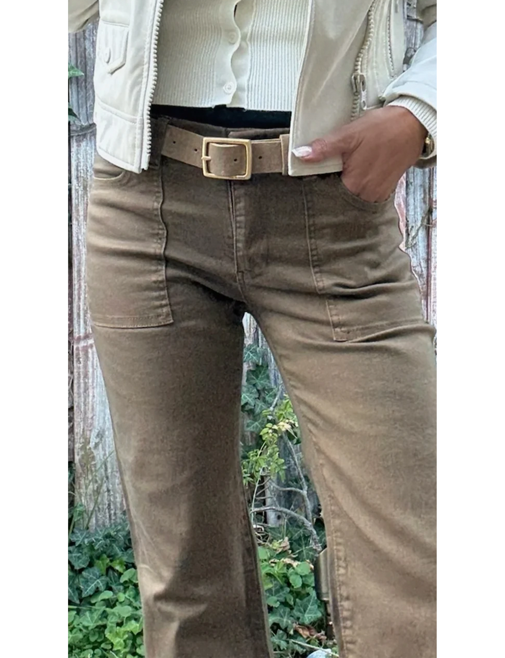 Romi Flare Pant, Washed Brown