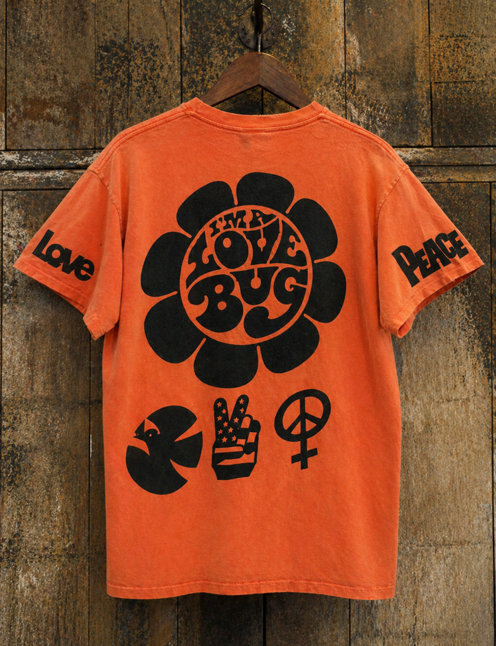 Love Bug Crew Tee, Orange Glow