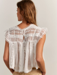 Sun Drenched Blouse, Clean Ivory