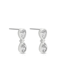 Infinity Crystal Stud, Silver