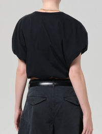 Gia Bubble Tee, Washed Black