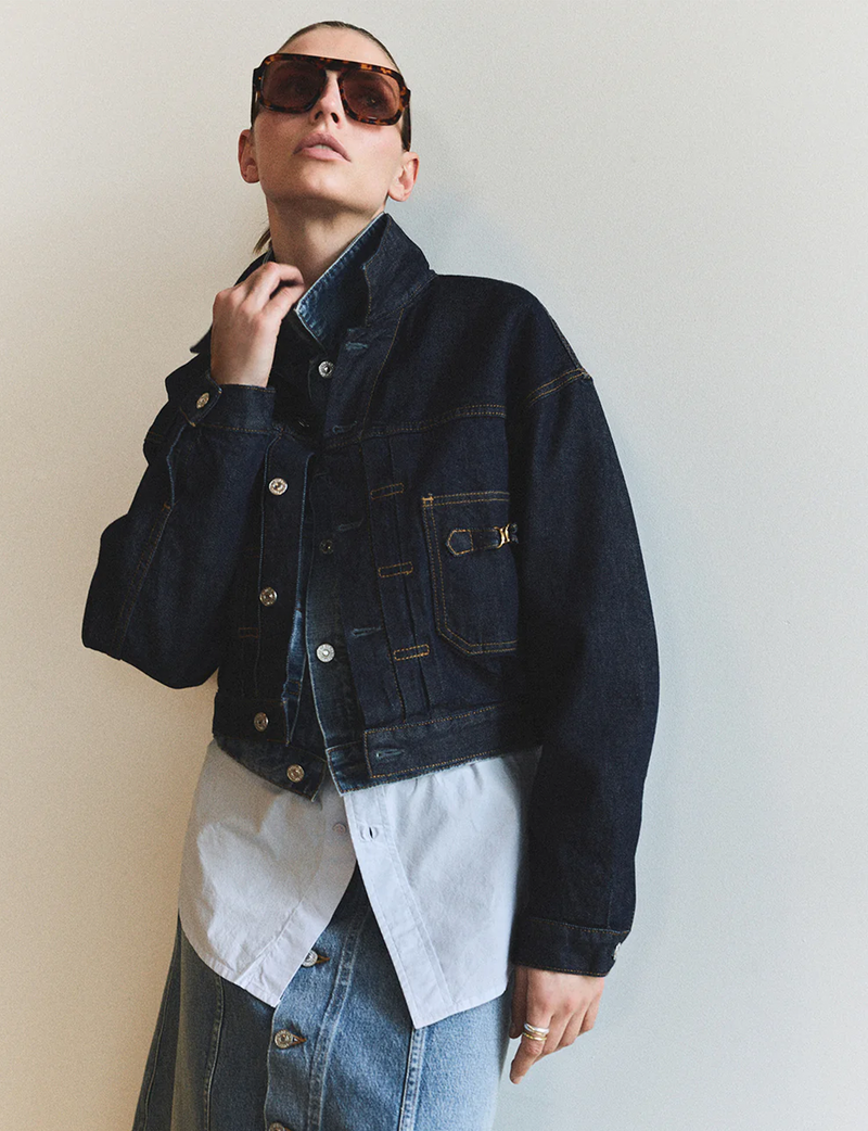 Alma Horsebit Jacket, Helia