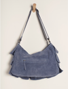 Rae Ruffle Shoulder Bag, Slate
