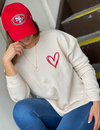 HEART Unisex Graphic Sweatshirt, Heather Dust