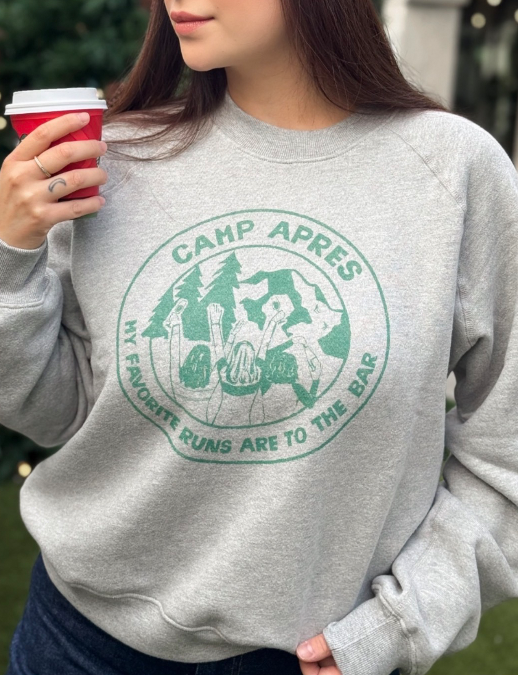 Apres Classic Crewneck, Heather Grey