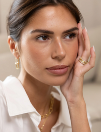 Ivy CZ Ring Set, Gold