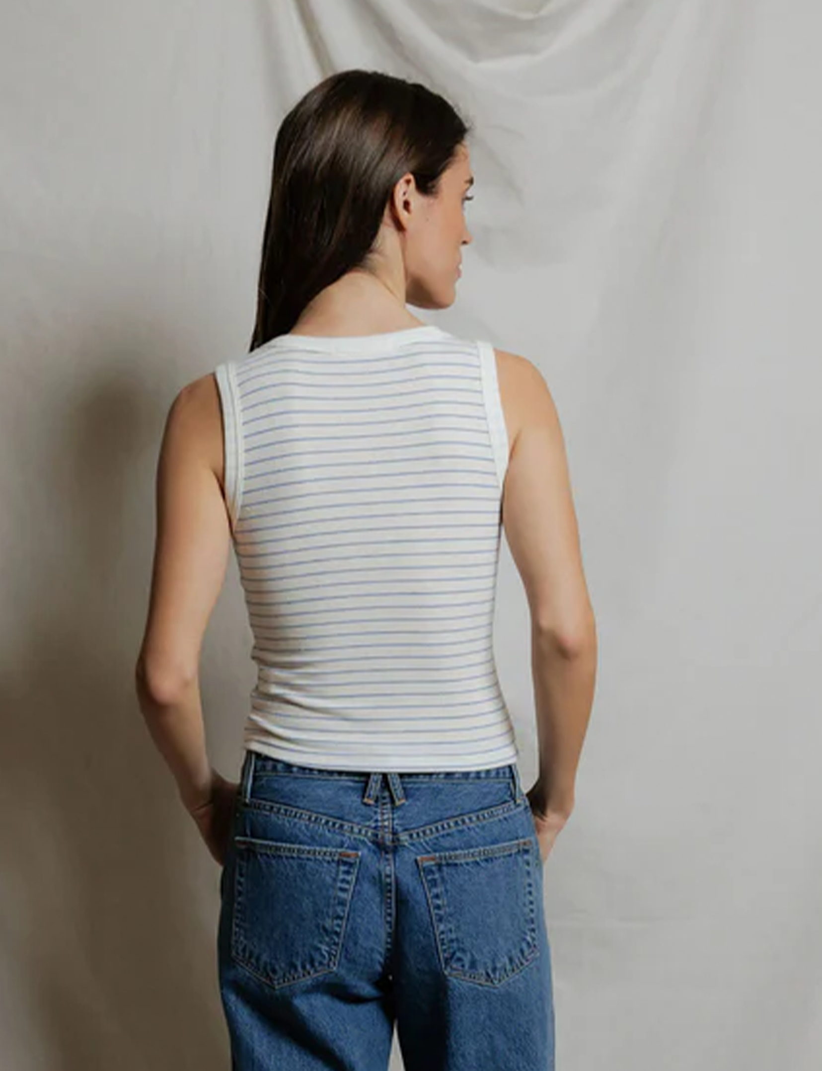 Kendra Tank Top, Pacific Stripe