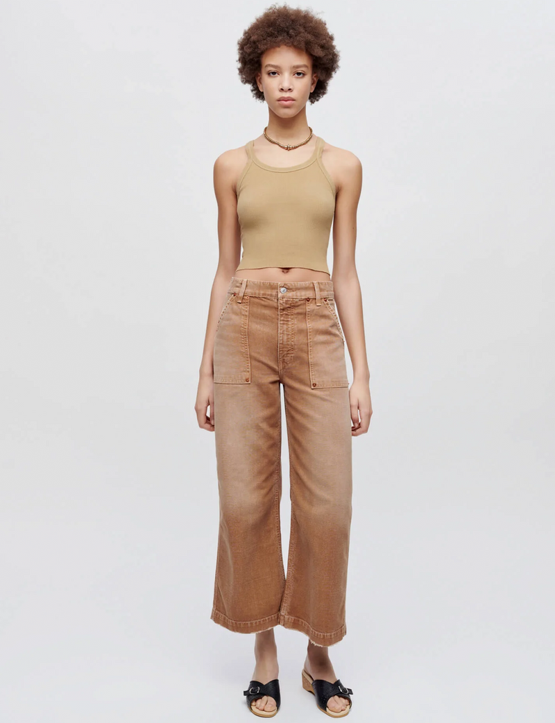 Cropped Baker Pant, Travertino