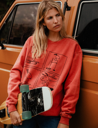Peanuts 'Joe Cool' Snoopy Sweatshirt, Washed Red