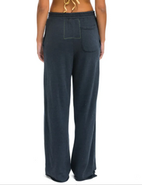 Womens Wide Leg Pocket Sweatpants, Charcoal