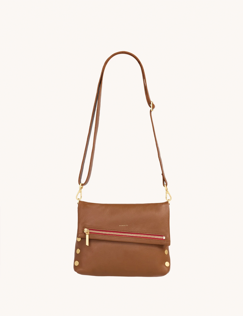 VIP Medium Handbag, Mahogany/Brushed Gold