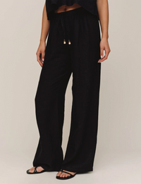 Beaded Beach Pant, Black