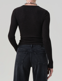 Bina Crewneck, Heather Brown