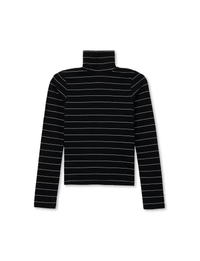 Cindy Turtleneck, Black Stripe