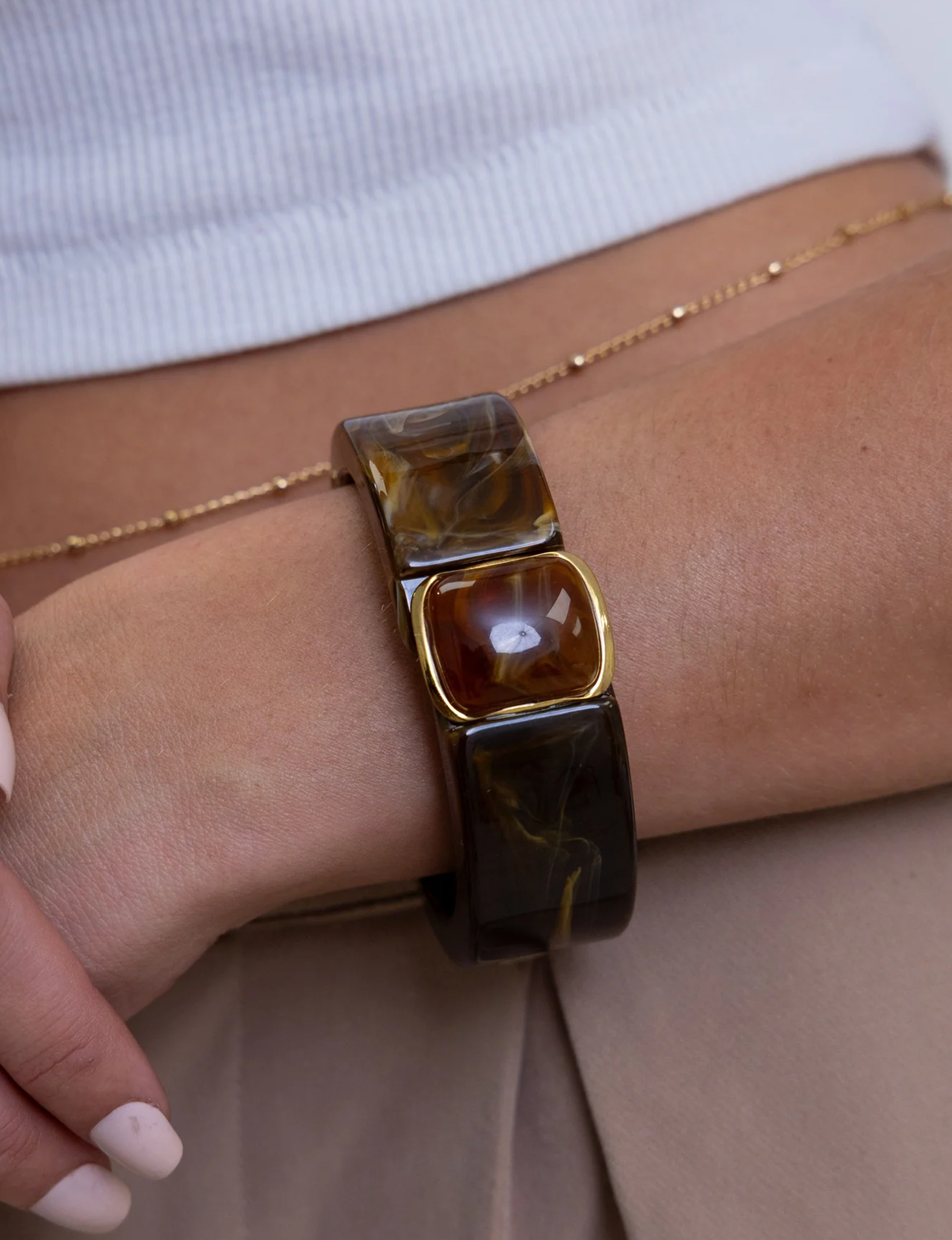 Bangle Bracelet, Golden Ember