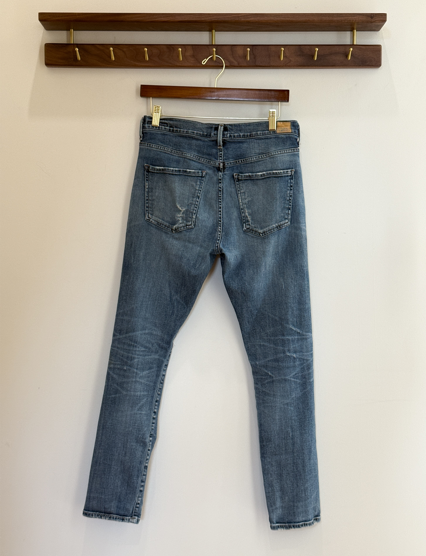 Citizens Of Humanity Corey Distressed Straight Leg Jeans, Medium Wash