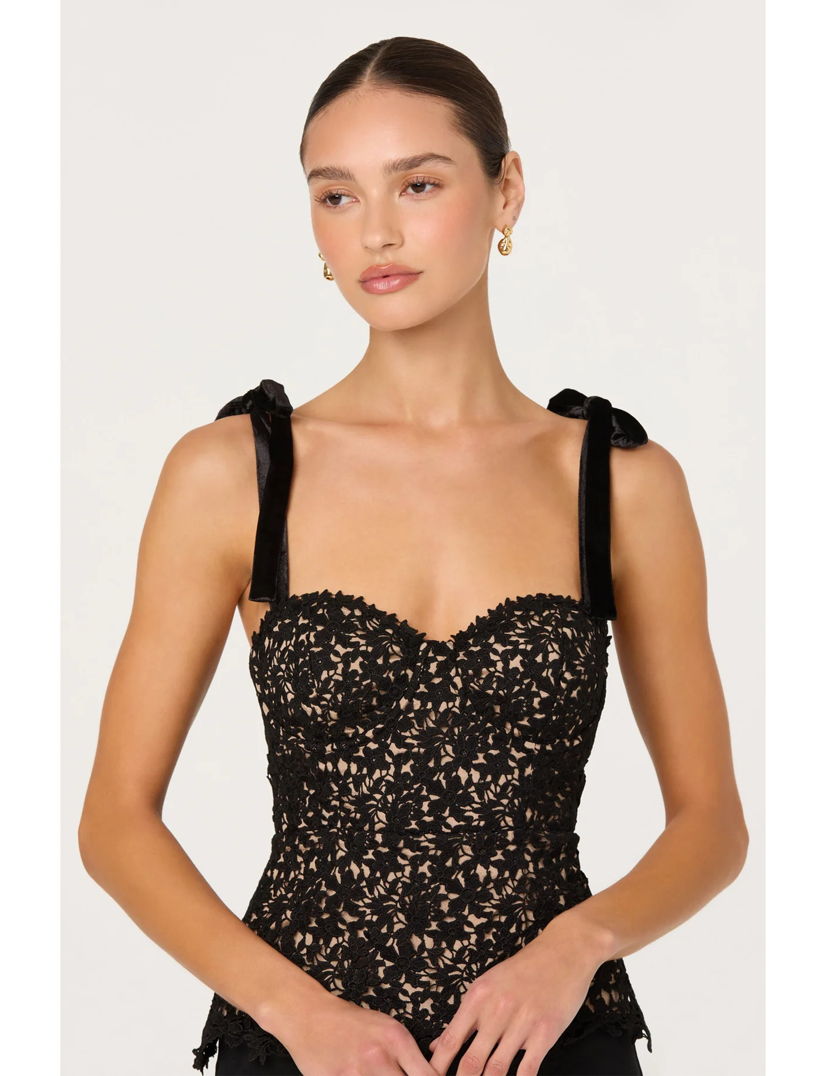 Donne Top, Black/Nude