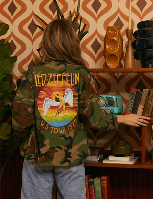 Led Zeppelin Authentic Vintage Army Jacket, Camo