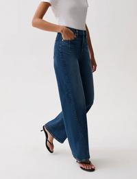 Kyra High Rise Bowed Wide Leg, Inkwell