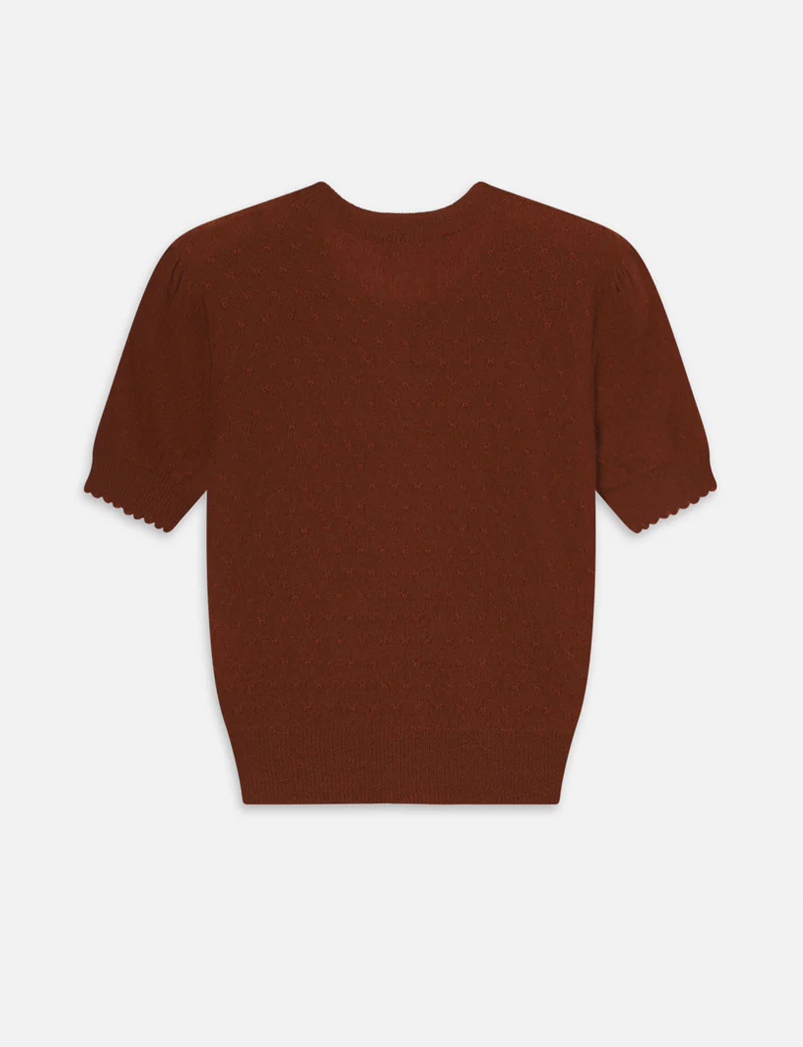 Cashmere Pointelle Cardi, Chestnut