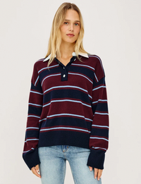 Paxton Sweater, Boysenberry Stripe