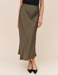 Beni Maxi Skirt, Army Olive