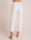 Relaxed Pleat Front Trouser, White