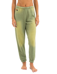 5 Stripe Women's Sweatpants, Faded Army