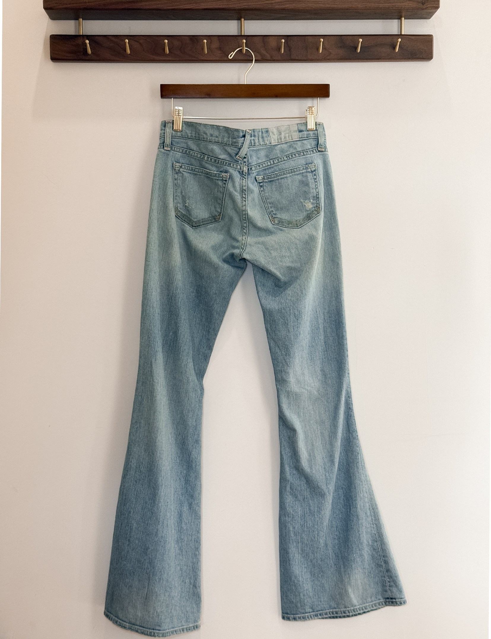 Textile Lennox Bell Bottom Jean, Light Wash