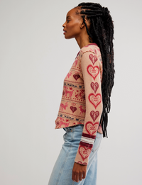 Blissful Layering Tee, Stone/Combo