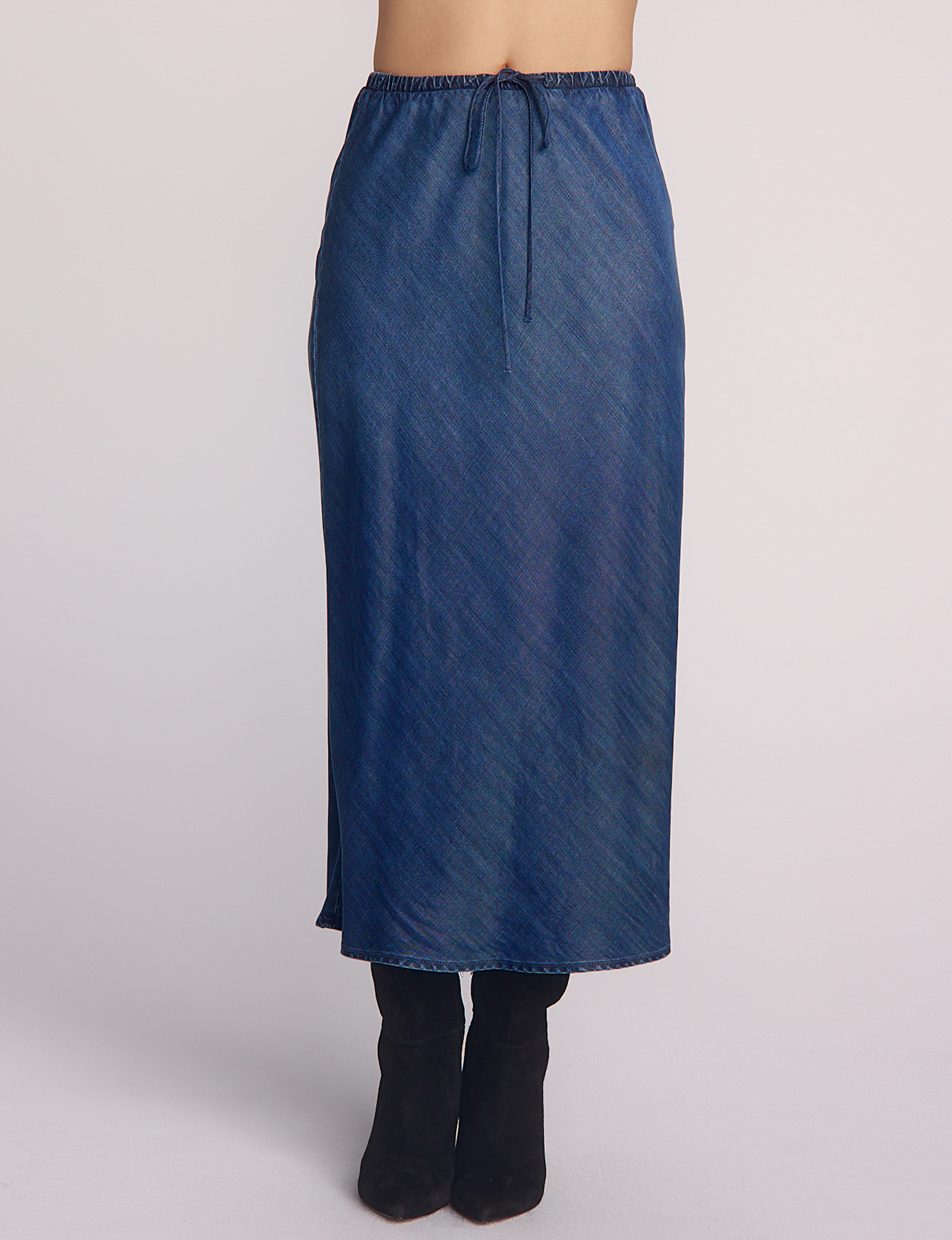 Bias Skirt w/ Tie, Moonlit Wash