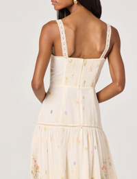 Pellagia Dress, Cream/Multi Floral
