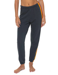 5 Stripe Sweatpants, Charcoal/Multi